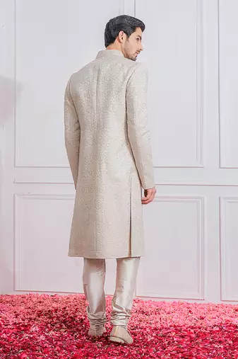 Steel grey multan sherwani set