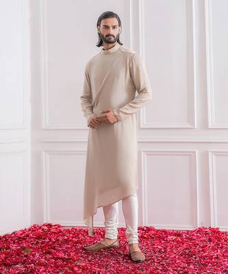 Dusty grey sukkur sherwani set 3
