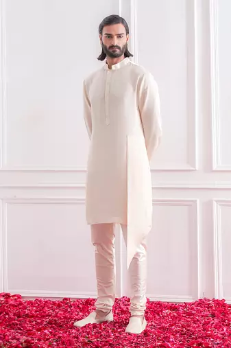 Champagne khanpur sherwani set