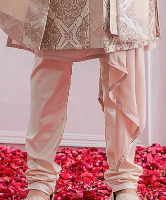 Dusty rose ahemadpur sherwani set 5