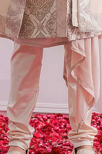 Dusty rose ahemadpur sherwani set
