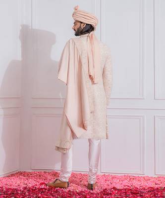 Dusty rose jhelum sherwani set 3
