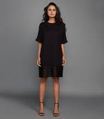 Black ponte roma dress