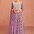 Purple Colour Thread Work Fancy Palazzo Dress For Partywear