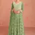 Green Colour Thread Work Fancy Palazzo Dress For Partywear