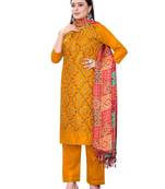 Yellow Colour Ethnic Salwaar Kameez For Girlish Looks