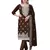 Brown Colour Resham Embroidered Office Wear Cotton Salwaar Kameez