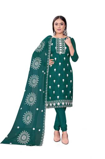 Rama Colour Ethnic Resham Work Organza Salwaar Kameez