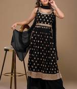Designer Black Colour Bollywood Style Palazzo Dress For Wedding Looks