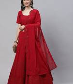 Wedding Style Dark PinkColour Ethnic Looks Party Lehenga Set