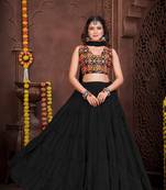 Black Colour Ethnic Navratri Special Lehenga Choli Set For Trendy Girls