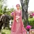 Ethnic Wedding Wear Net Fabric Pink Colour Lehenga Set