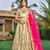 Heavy Embroidered Ethnic Cream Colour Lehenga Set For Bridesmaid Looks