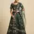 Heavy Embroidered Ethnic Dark Green Colour Lehenga Set For Bridesmaid Looks