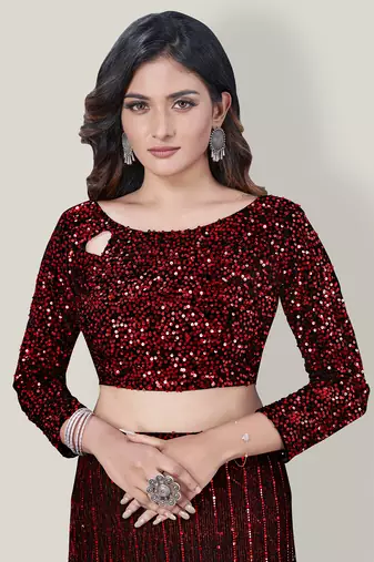 Women'S Embelished Supernet Fabric Saree