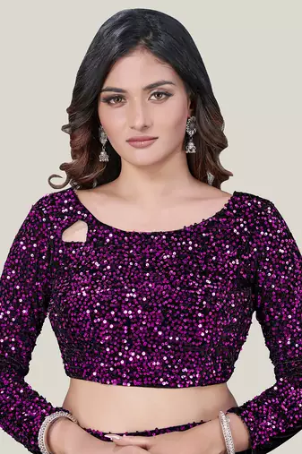 Women'S Embelished Supernet Fabric Saree