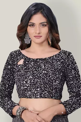 Women'S Embelished Supernet Fabric Saree