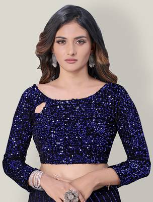 Women'S Embelished Supernet Fabric Saree 5