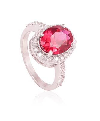 Red ida oval halo ring 1