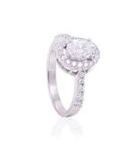 White ida oval halo ring