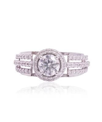 White evika soliatire ring 2
