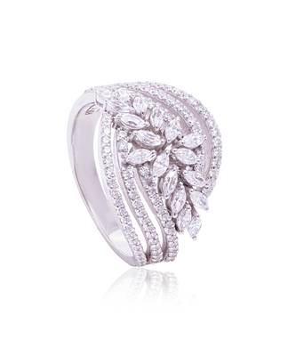 White folha ring 2