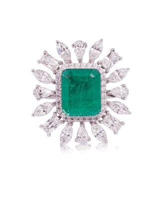 Green classe cocktail ring 1