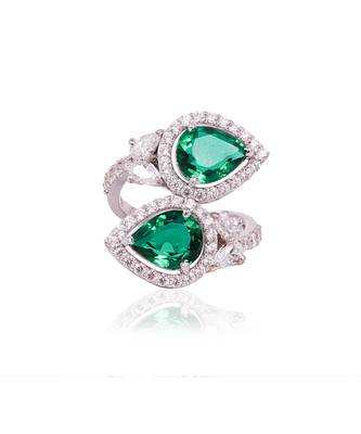Green two pears in a ring 2