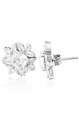 White gardenia studs