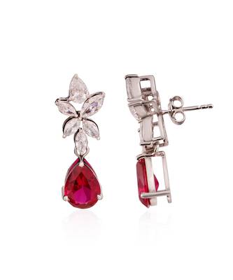 Red foliage earrings 2