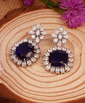 Blue bloom earrings 1