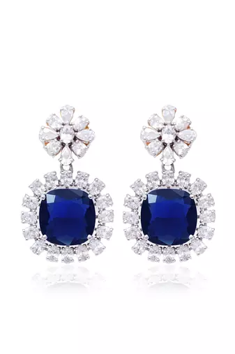 Blue bloom earrings