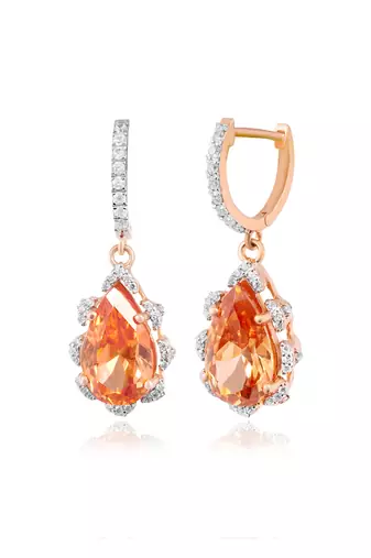 Champagne ignis drop earrings