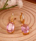 Pink aster earrings