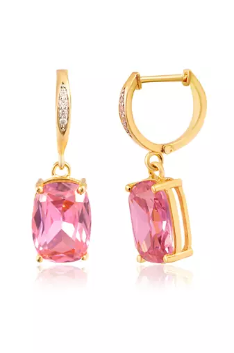 Pink aster earrings