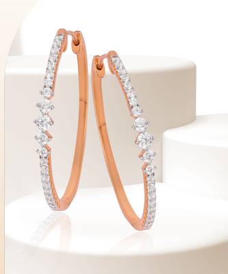 White glint zircon hoops 1