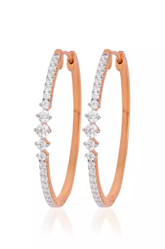 White glint zircon hoops