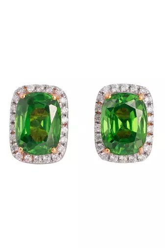 Green poppy studs