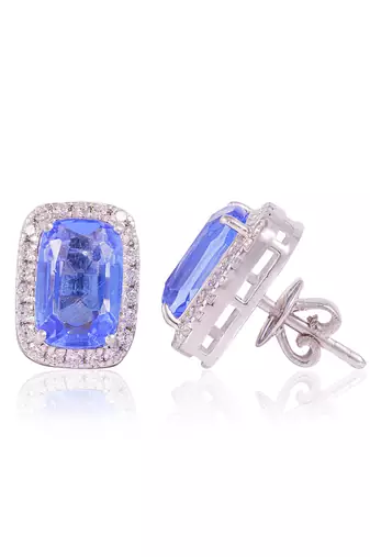 Blue poppy studs
