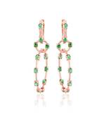Green lea detachable hoops