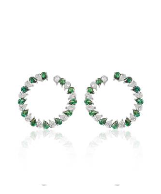 Green doblar eternity earrings 1