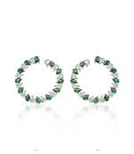 Green doblar eternity earrings