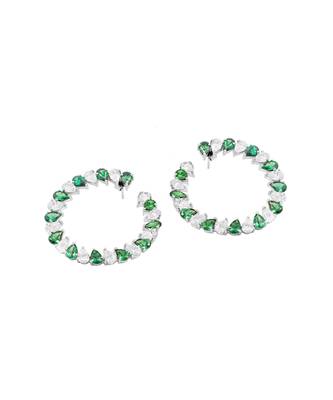 Green doblar eternity earrings 2