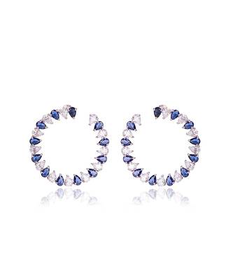 Blue doblar eternity earrings 1