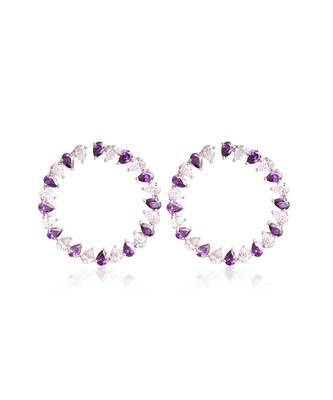 Purple doblar eternity earrings 1