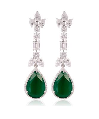 Green fantasia earrings 1