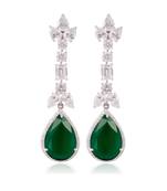 Green fantasia earrings