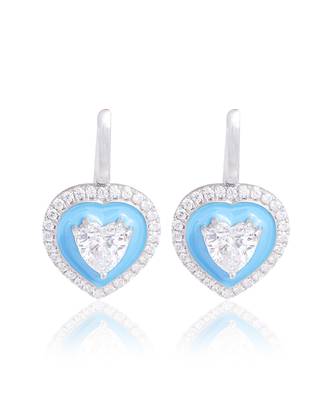 Blue heart enamel drops 1