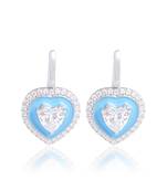 Blue heart enamel drops