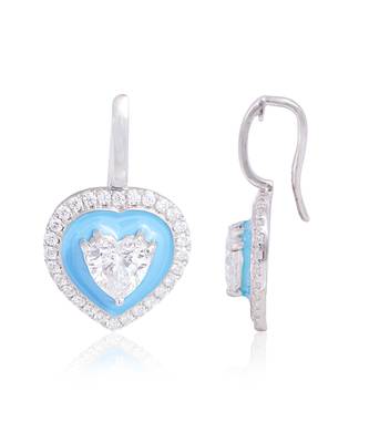 Blue heart enamel drops 2